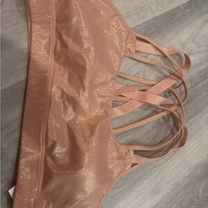 Victoria's Secret Glittering Peach Sports Bra